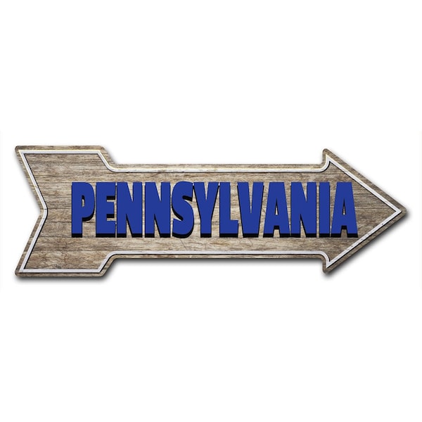Pennsylvania Arrow Decal Funny Home Decor 24in Wide